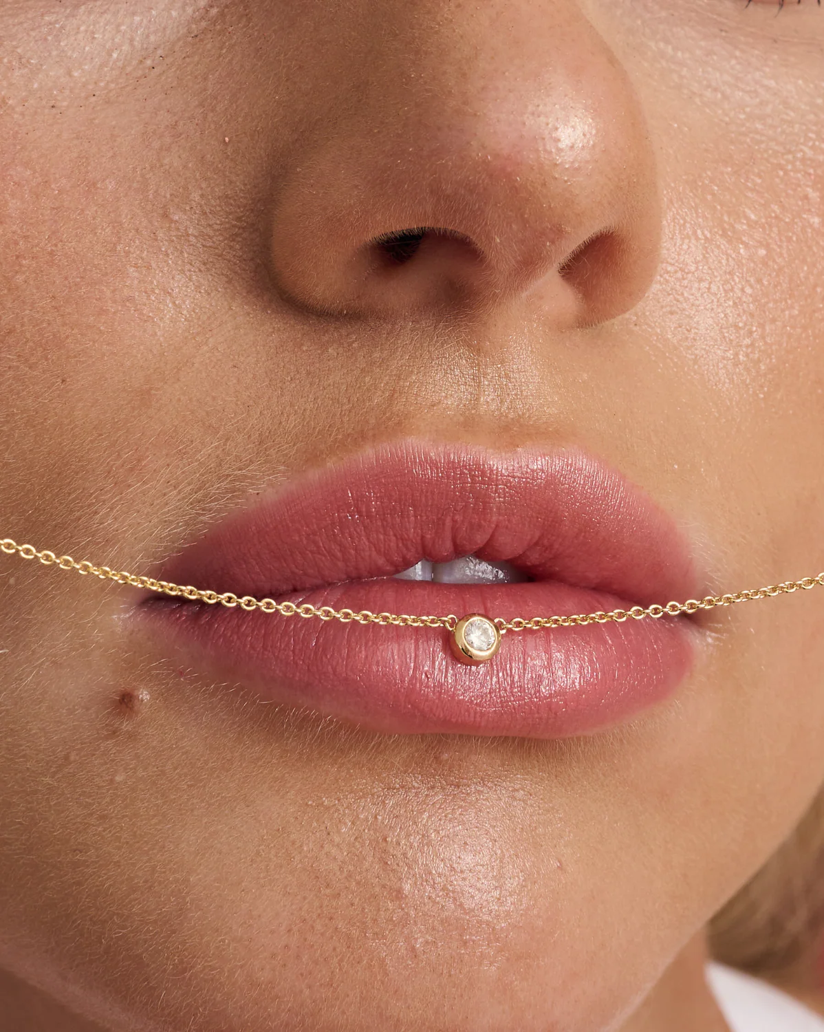 Teroso Bezel Diamond Solid Gold Necklace - Image 8