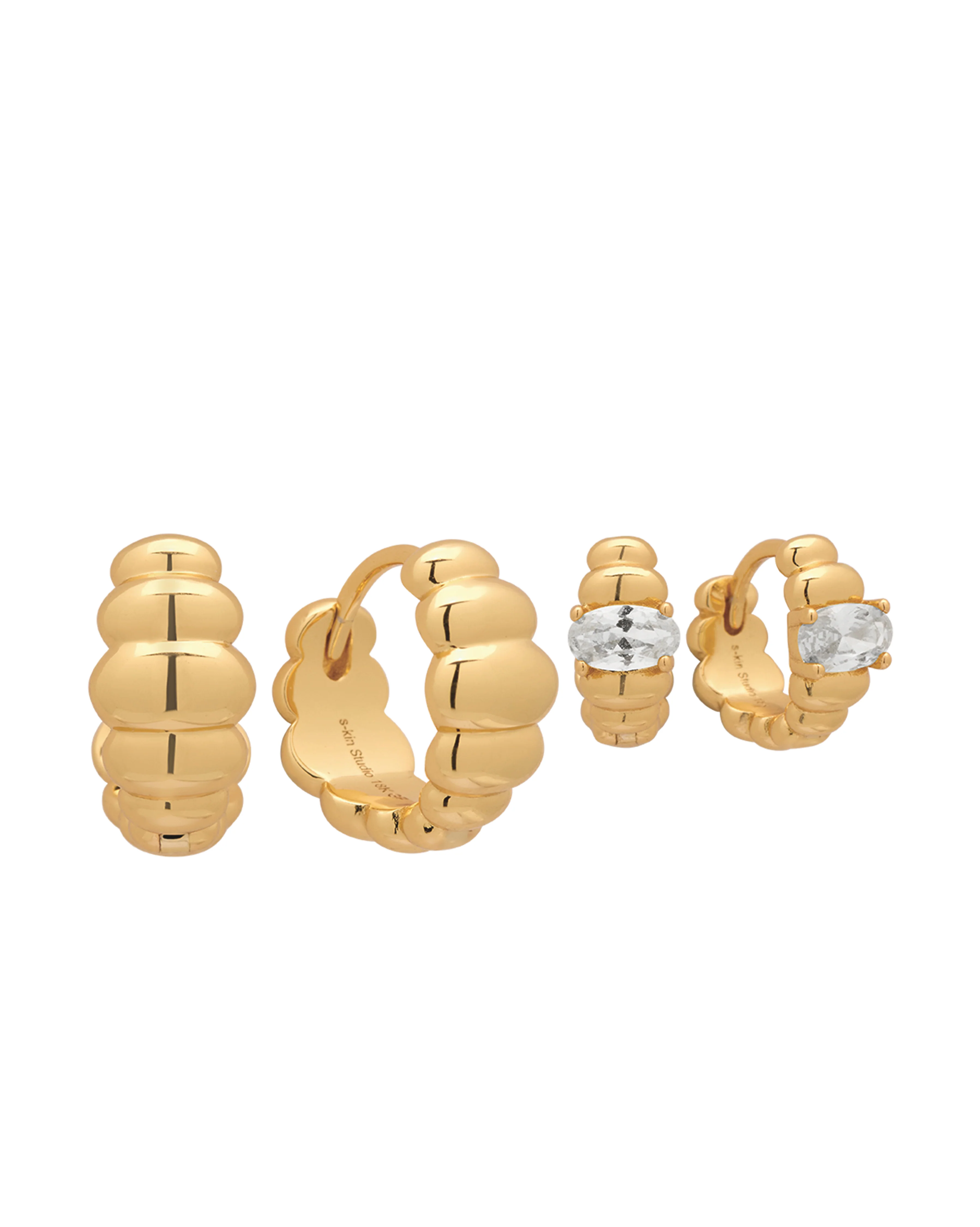 Toggle Ribbed Hoops Set - Image 7
