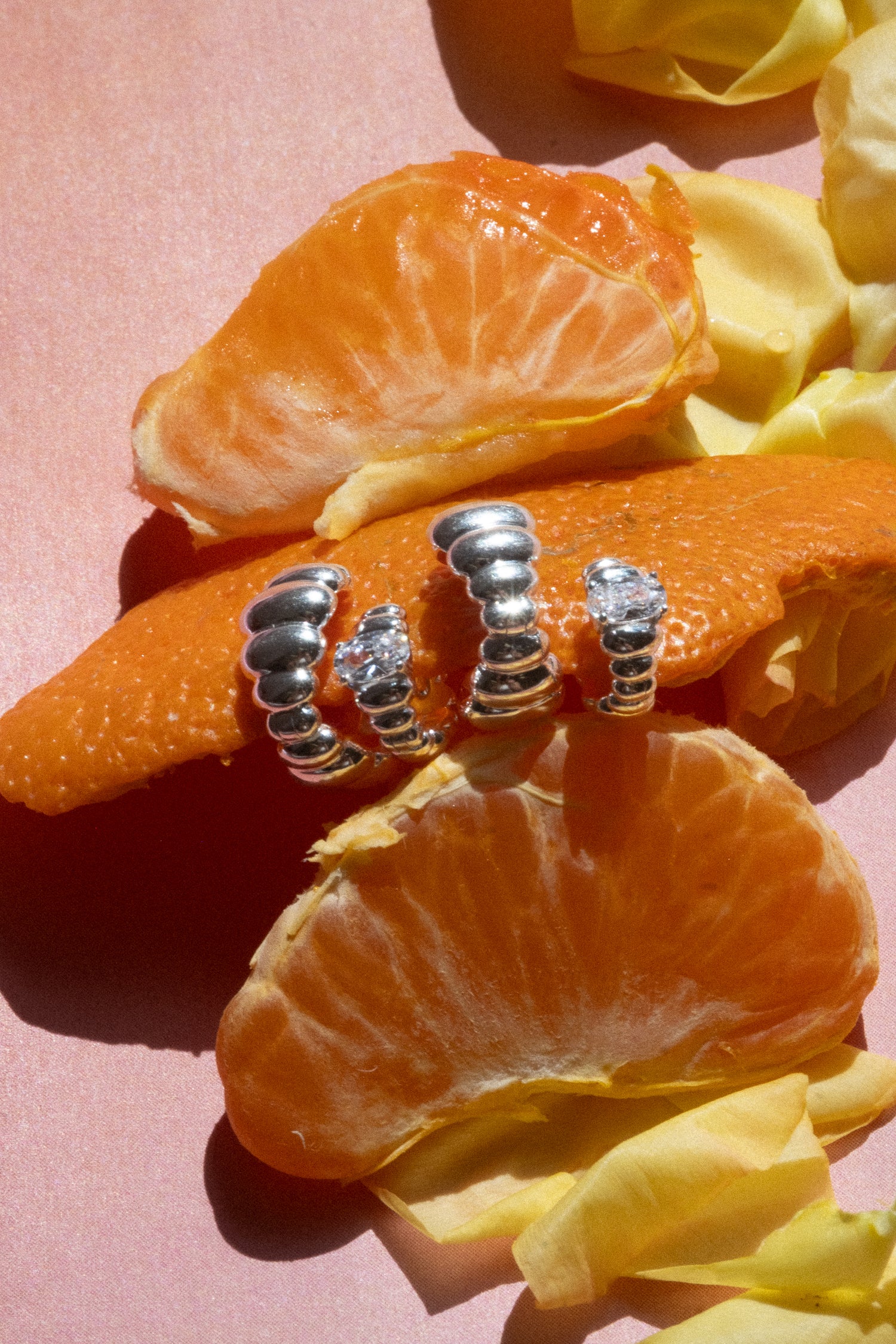 Toggle Ribbed Hoops Set - Sterling Silver - Image 3