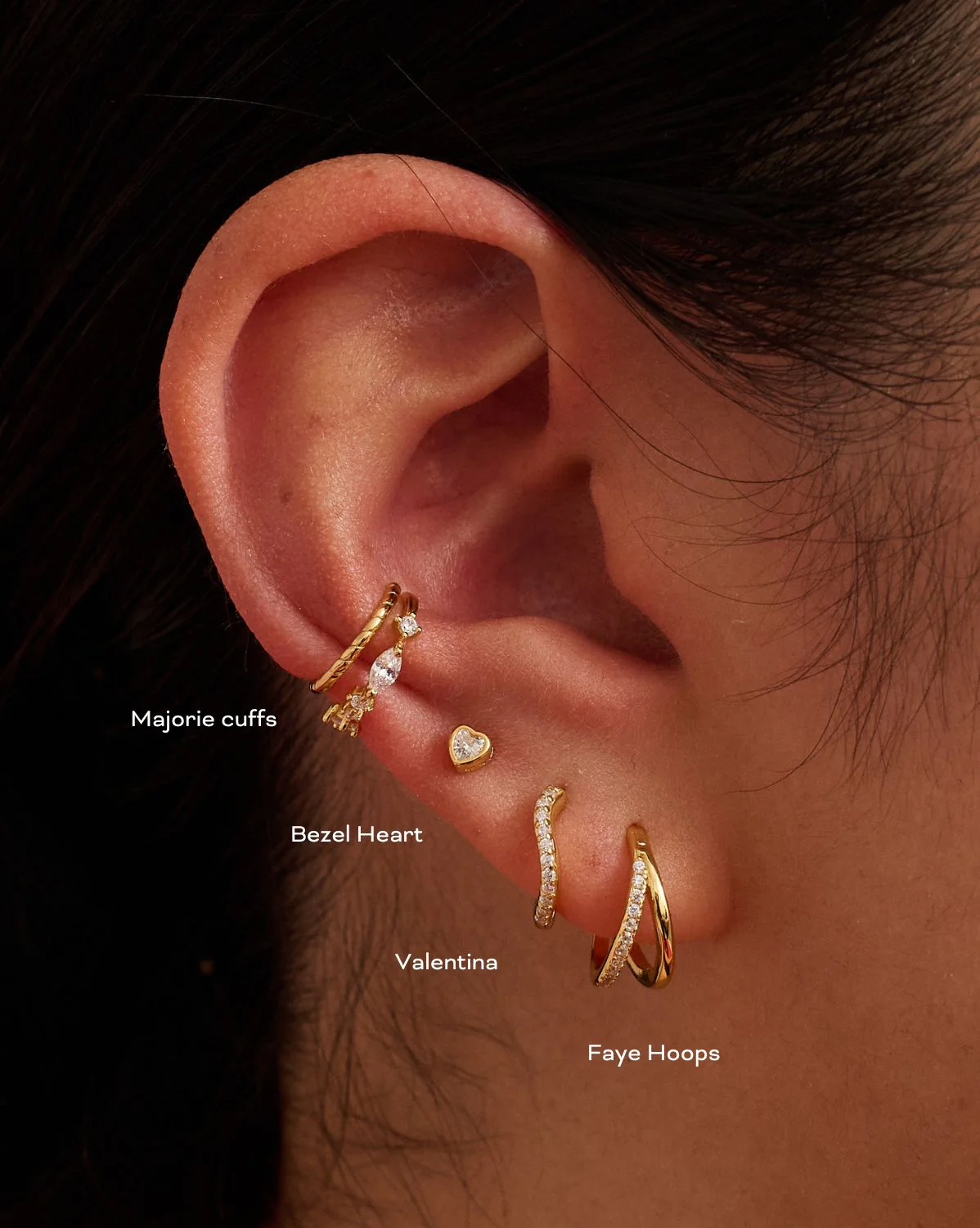 Valentina Wavy Pave Hoops - Image 5