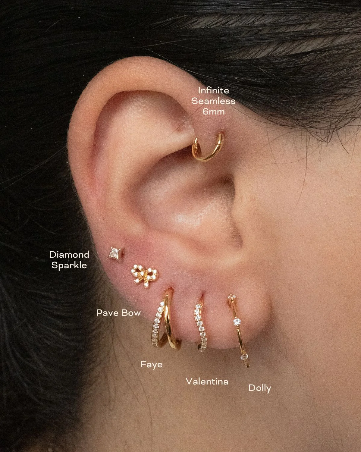Valentina Wavy Pave Hoops - Image 6