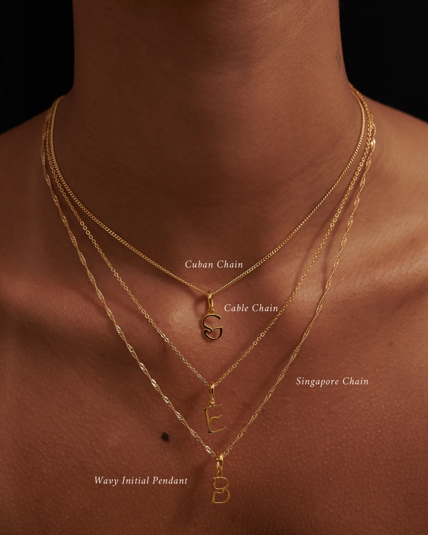 Wavy Initial Pendant - Image 5