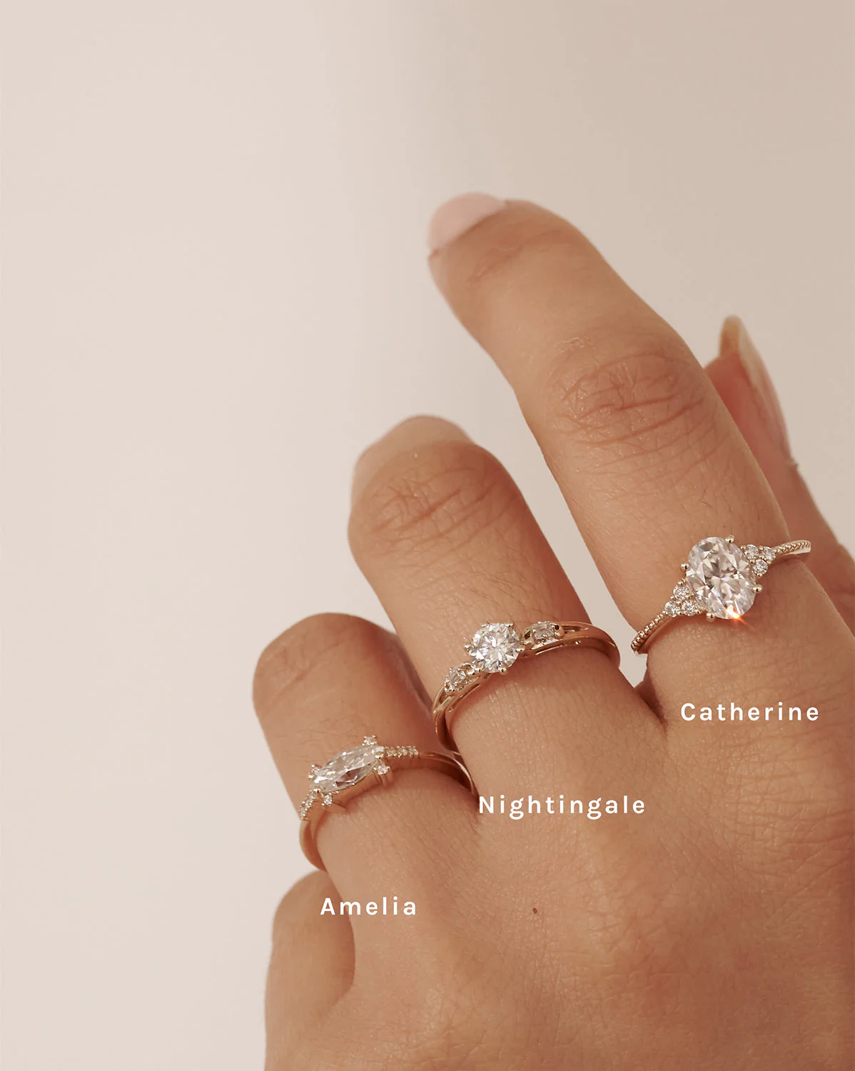 White Gold Amelia Marquise Ring - Image 4