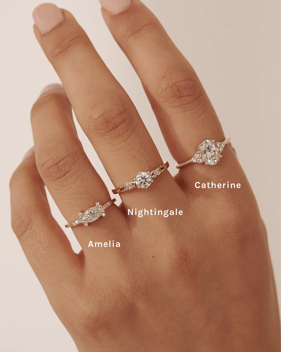 White Gold Nightingale Solitaire Ring - Image 8