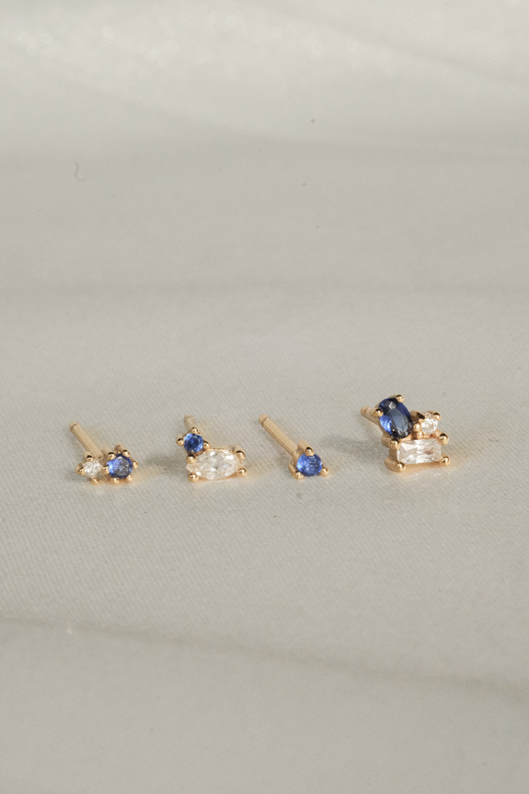 Yoru Blue Crystal Earrings Set - Image 10