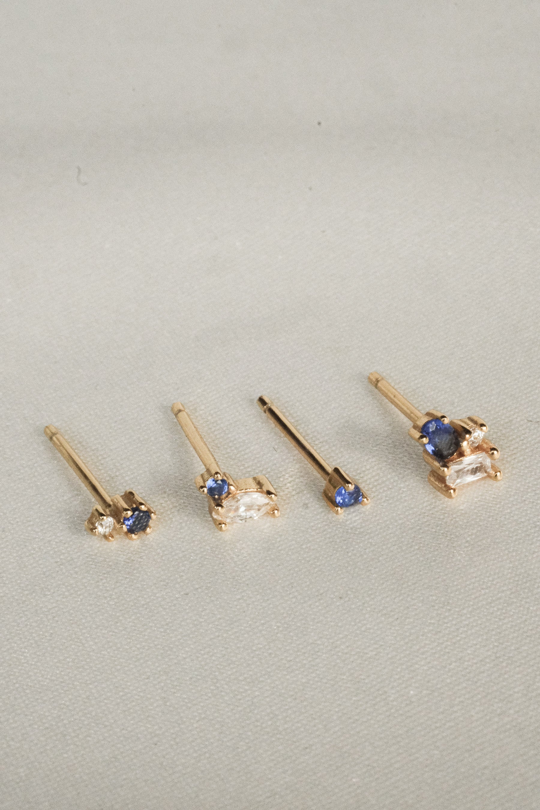 Yoru Blue Crystal Earrings Set - Image 4