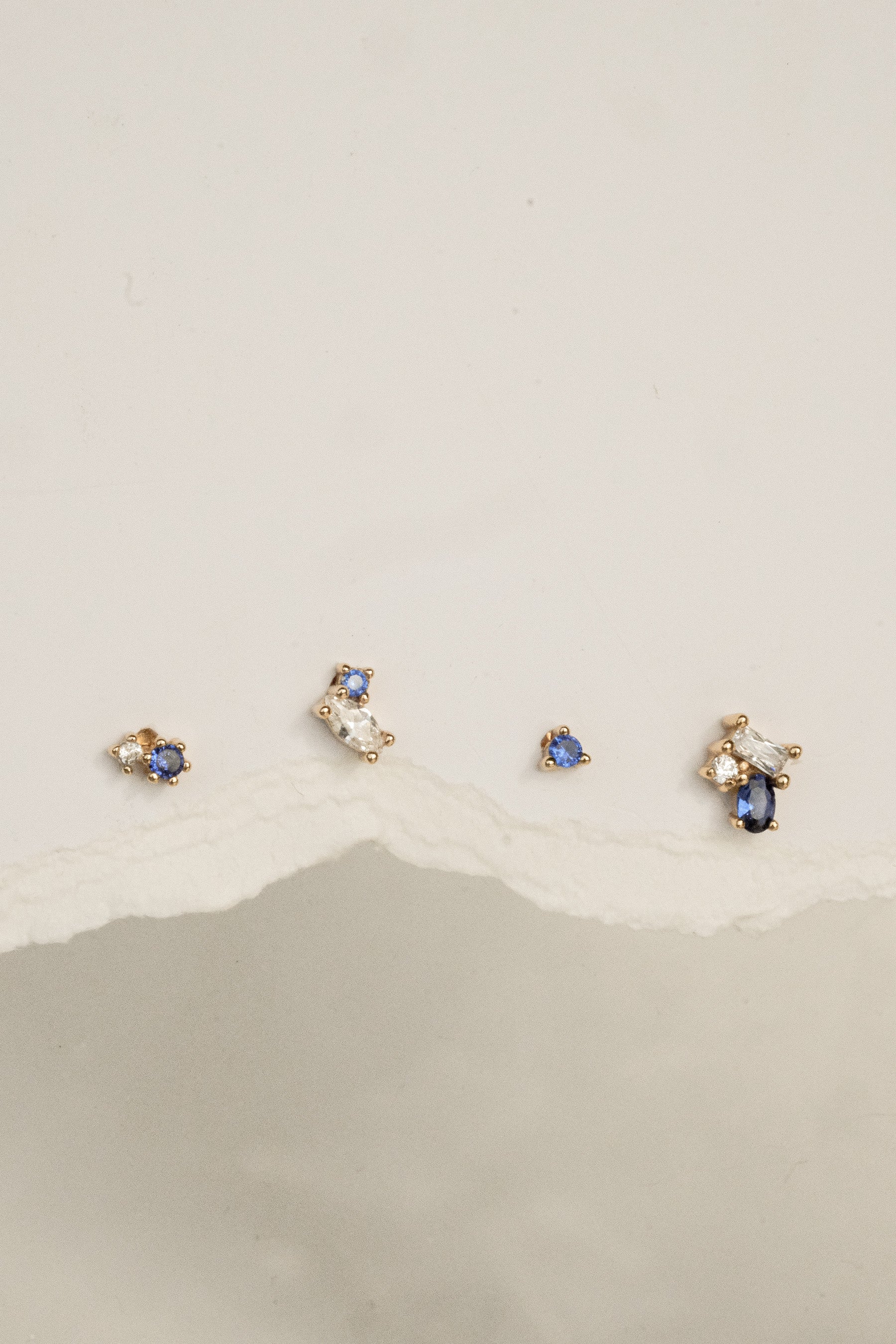 Yoru Blue Crystal Earrings Set - Image 6