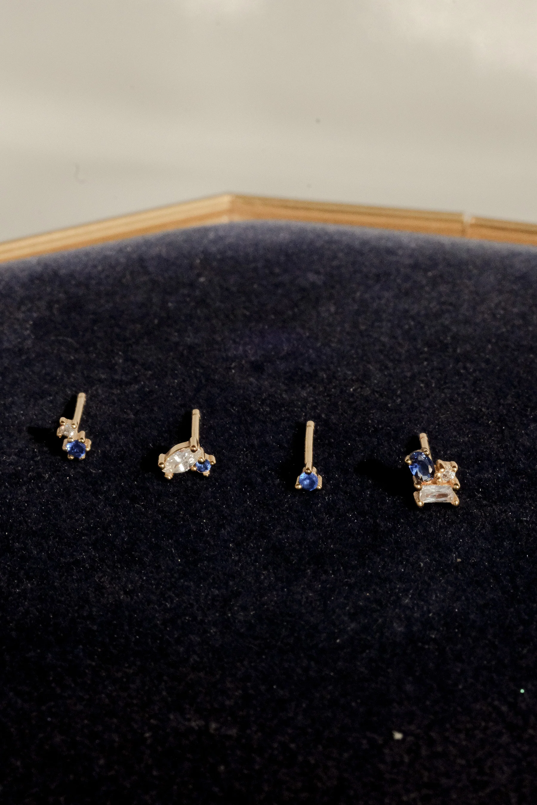 Yoru Blue Crystal Earrings Set - Image 8