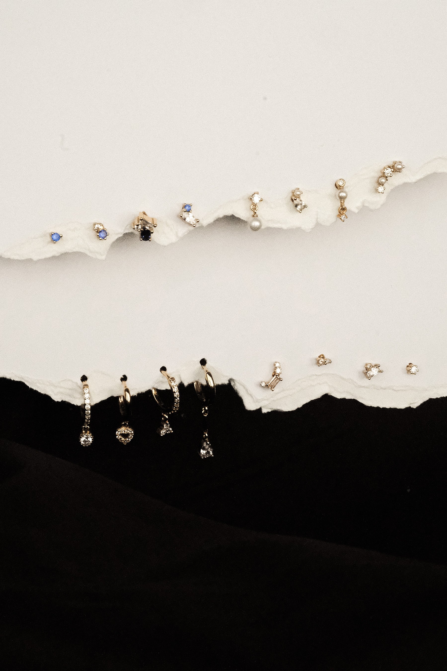 Yoru Blue Crystal Earrings Set - Image 9