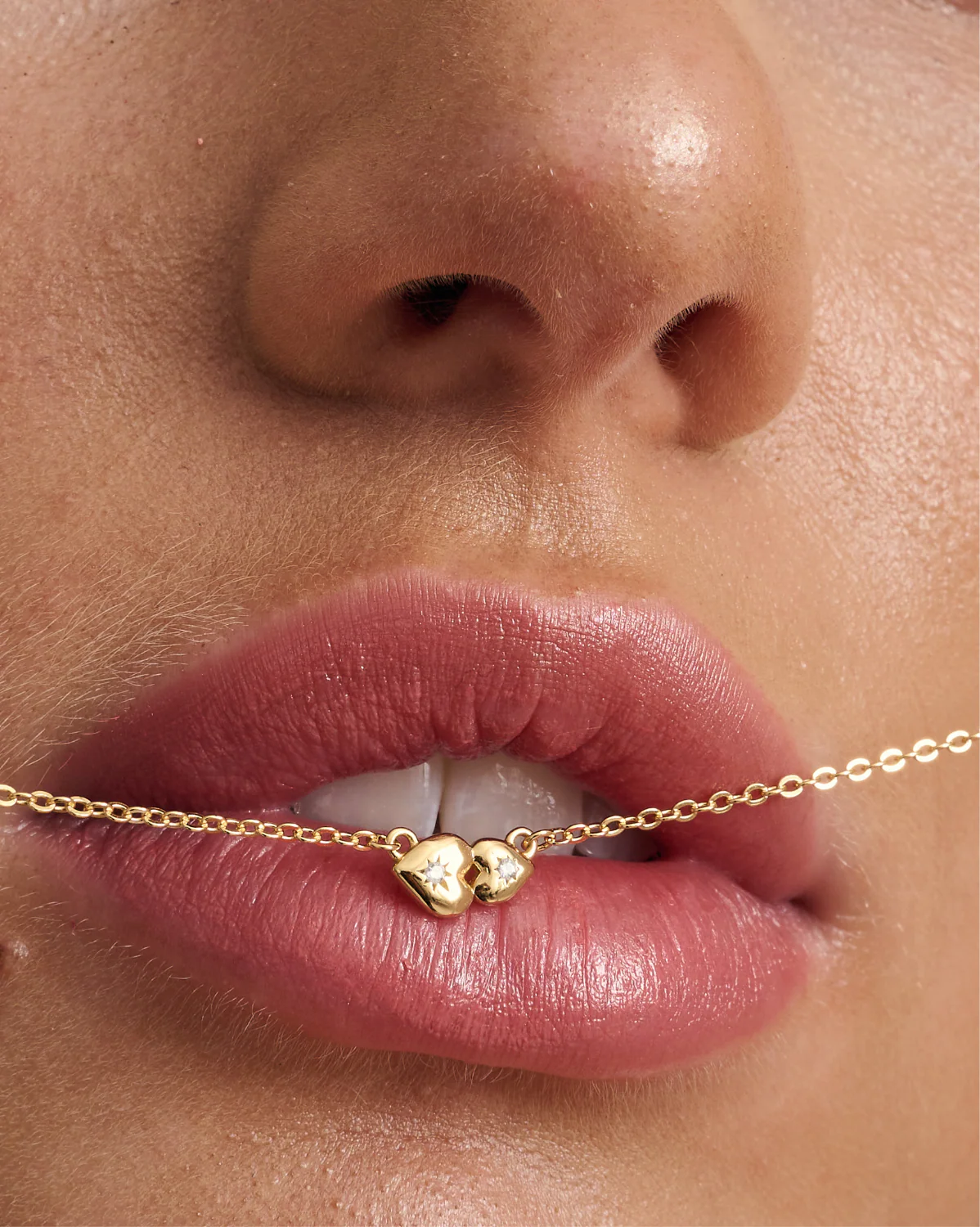 You And Me Solid Gold Hearts Necklace - Image 5