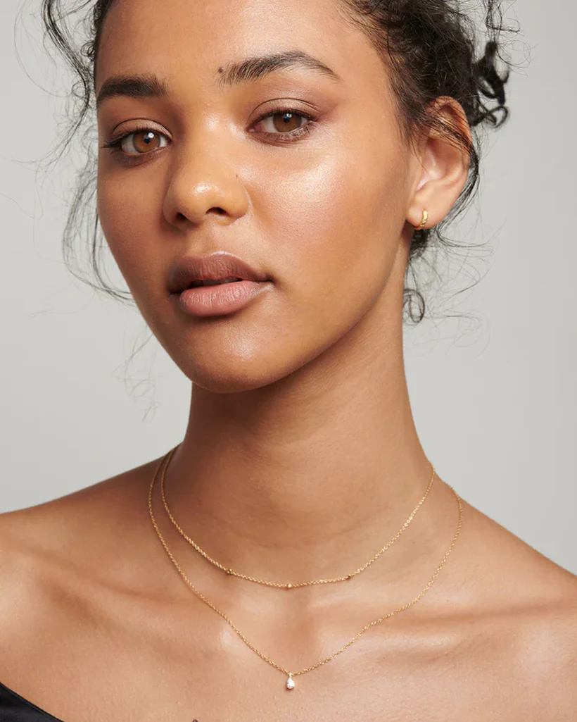 Yuki Solid Gold Trio Diamond Necklace - Image 4