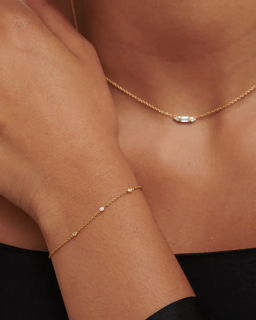 Yuri Solid Gold Trio Diamond Bracelet - Image 5